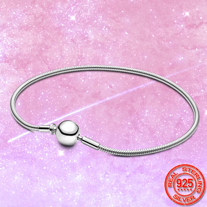 

2020 New Fashion 925 Sterling Silver Me Snake Chain Small Bracelet For Women Fit Original Me Charm Beads Jewelry Gift