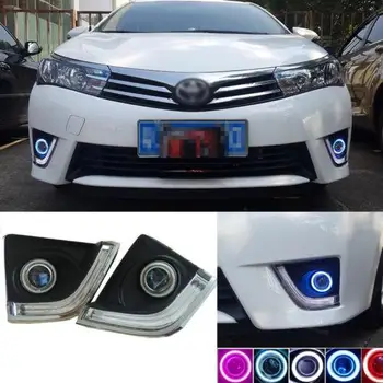 

For Toyota Corolla Brand New High Quality DRL LED Bar+COB Angel Eyes+HID Lamp Projector Lens Foglights