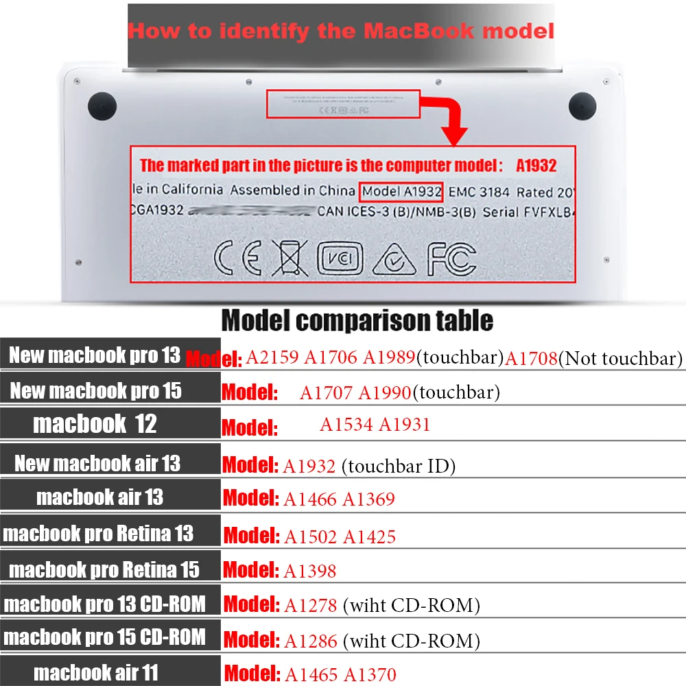 Жесткий чехол для ноутбука MacBook Pro13 Apple macbook Air13.3 12 15 A1932 A1989 A1708 A2179 A1707 A1466 с узором в