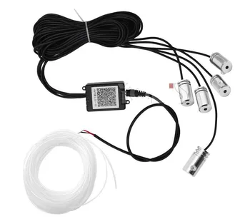 

6M RGB Ambient Fiber Optic Atmosphere Lamps Car Interior Ambient Light Decorative Dashboard Door Remote Control or App Control