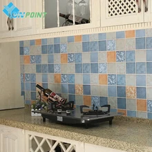 Самоклеющиеся кухонные маслостойкие обои в рулоне, для туалета, ванной комнаты, водостойкие плитки, ПВХ, варочная панель, высокотемпературная Наклейка на стену