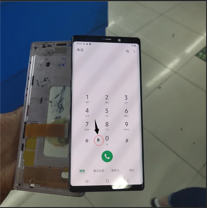 note9 no Frame Есть точка для samsung Galaxy Note 9 Note9 N960F N960U N9600/DS ЖК-дисплей кодирующий преобразователь сенсорного экрана в сборе без рамки - Цвет: note9 no Frame