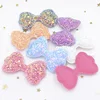 12Pcs 55mm Shiny Fabric Padded Patches Glitter Bow Tie Appliques for Craft Clothes Stickers Supplies DIY Hair Clips ornament S04 ► Photo 3/4