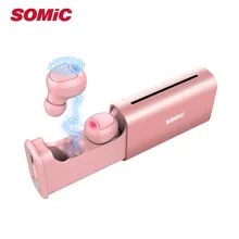 SOMiC W20 TWS наушники спортивные Bluetooth 5,0 настоящие Беспроводные наушники-вкладыши с шумоподавлением гарнитура 450 мАч батарея для ios телефона