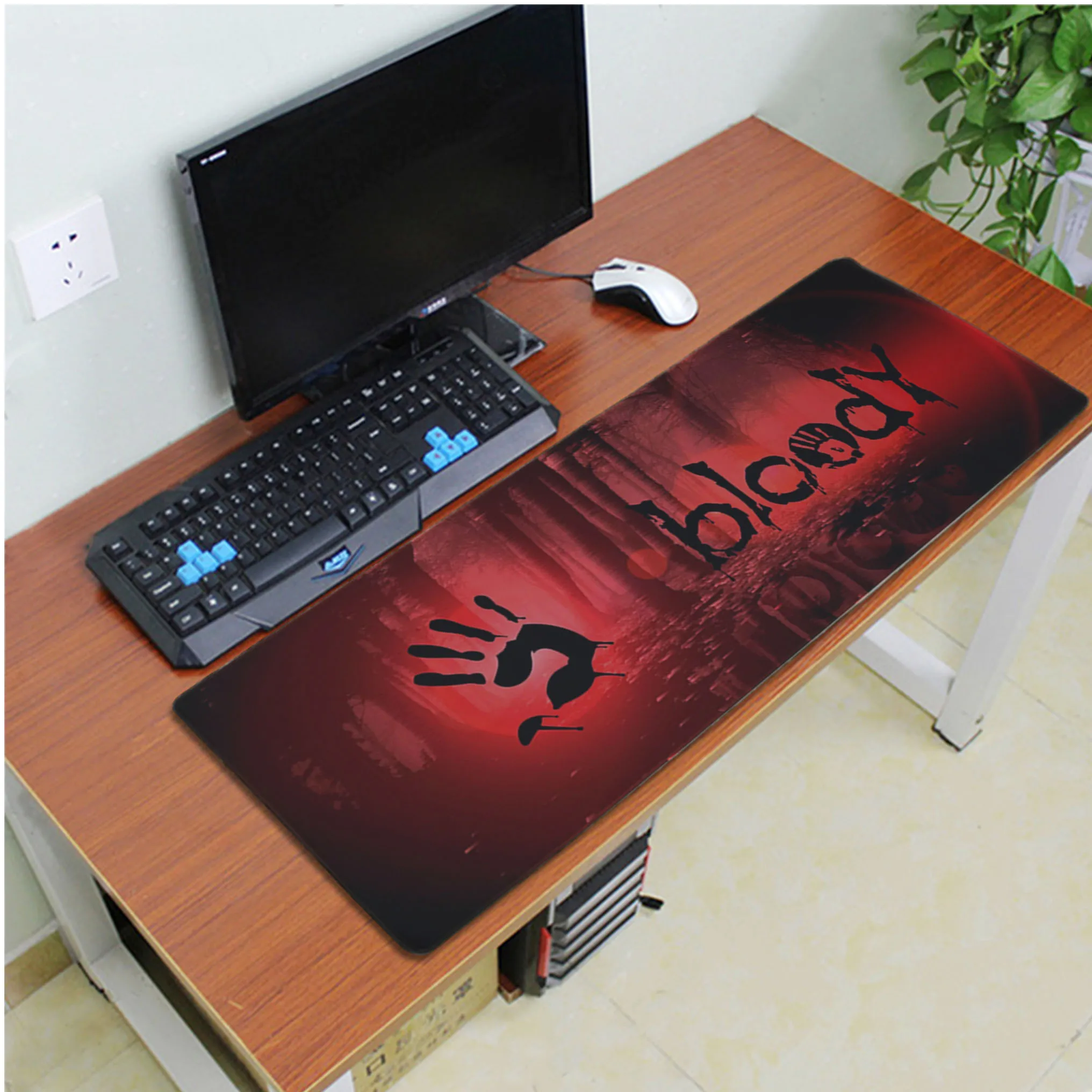 Lock Edge 30x80cm MaiYaCa мой любимый кровавый логотип геймерская игра коврик для мыши большой коврик для мыши клавиатуры коврик - Цвет: Lock Edge 30x80cm