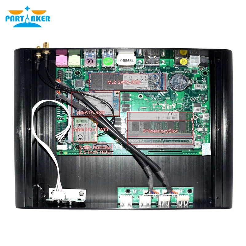 Intel Core i7 игровой компьютер 8559U 8550U 8565U безвентиляторный мини ПК без вентилятора