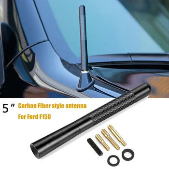 

Black Car Antenna Carbon Fiber Style Stubby For Ford F150 1997-2008 Aluminum Replacement