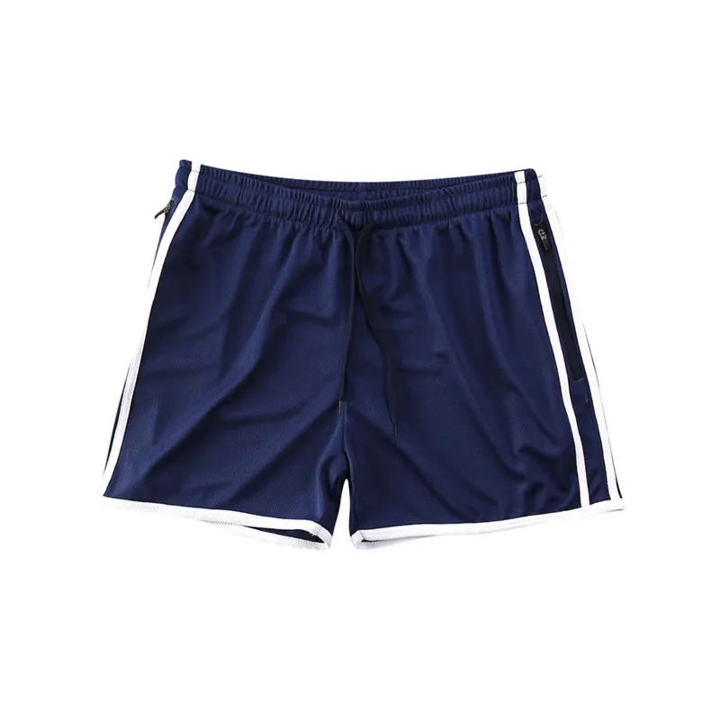 Navy Blue Летние шорты для мужчин и женщин, быстросохнущие шорты для фитнеса, повседневные пляжные шорты, мужские пляжные шорты с эластичной резинкой на талии, однотонные мужские шорты - Цвет: Navy Blue