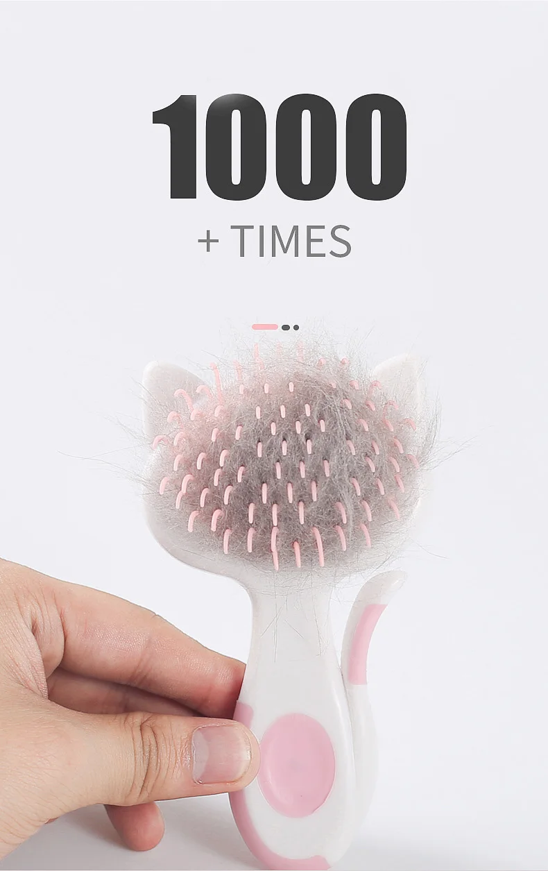 Pet Dog Comb Long Hair Brush Puppy Cat Massage Handle Grooming Cleaning Dogs |