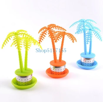 

Silicone Tea Strainer Coco Leaf Tea Infuser Filter Teapot For Loose Leaf Herbal Filter Tools Kitchen Tool Gifts