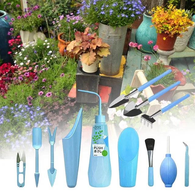 12 Db/Beállított Kerti Ültetvénykészlet Zamatos Ültetés Diy Szerszámkészlet Transzplantált Palánták Szerszám Bonsai Műtrágya Fúrás Transzplantáció - Image 4