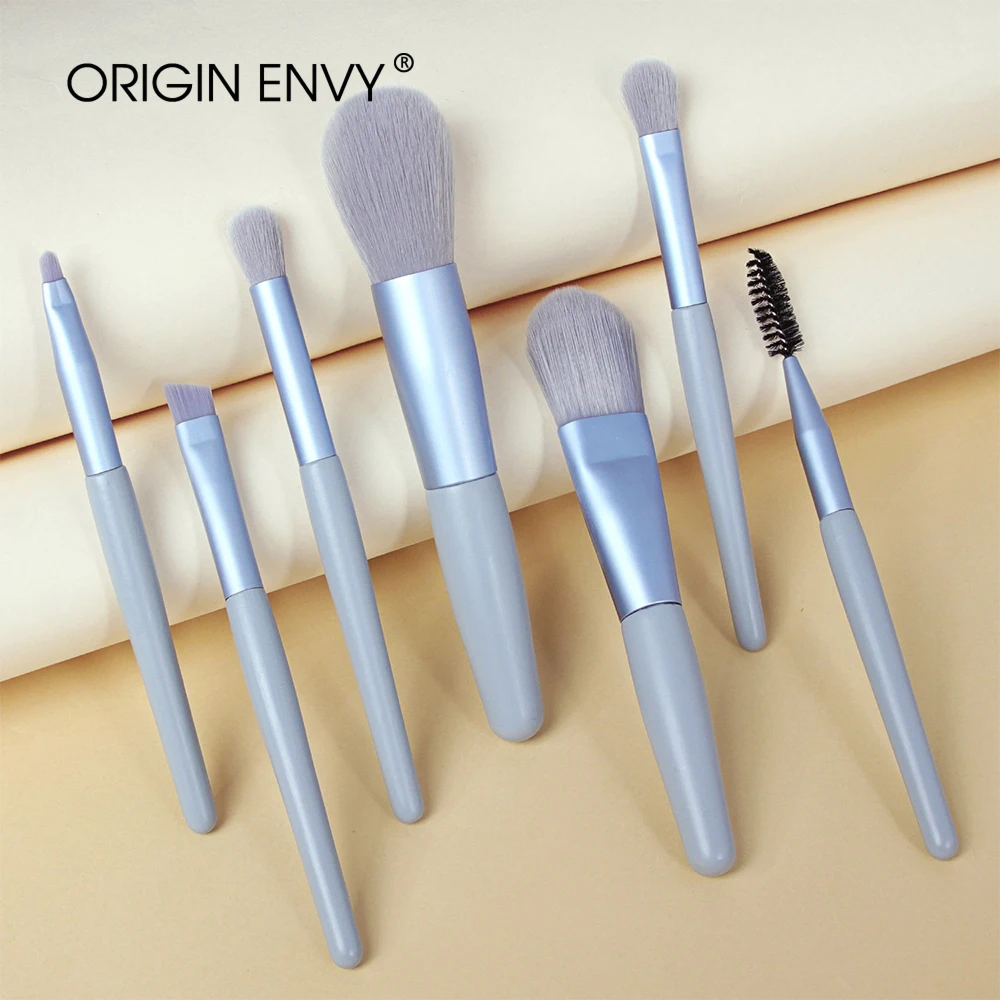 ORIGIN ENVY 7Pcs Makeup Brushes Foundation Brush Wooden Handle Soft Hair Makeup Set Brush Portable Beauty Tool Beauty