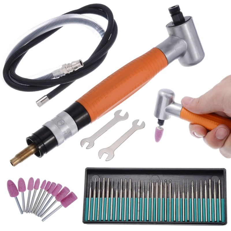 3Mm 90 Degree Angle Air Die Grinder Mini Pneumatic Polisher Tool Set Abrasive For Metal Polishing | Инструменты