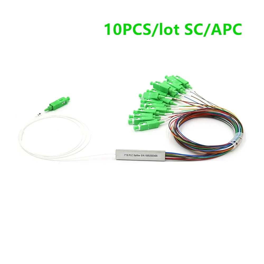 10PCS 0,9 мм G657A волокно 1X16 SC/APC разъем разветвителя ПЛК для FTTH - Цвет: 10PCS