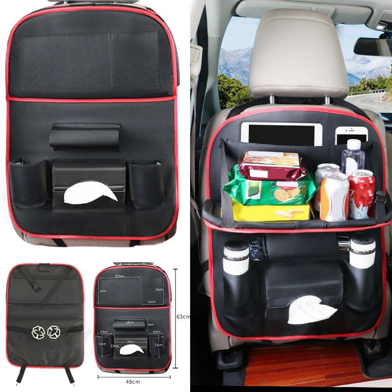 

Пятно из искусственной кожи автомобильный Органайзер на спинку сиденья стол лоток дорожная сумка для хранения складной обеденный стол M8617