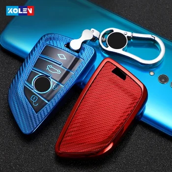 

TPU Carbon Fiber Car Remote Key Case Cover Fob For BMW 1 3 5 6 7 Series X1 X3 X5 X6 F15 F16 F48 F45 F46 G20 G30 G32 G11 G12 G01
