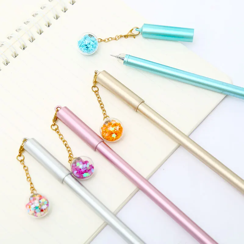 12 шт./компл. креативные милые шар геля подвеска pens синие чернила Kawaii магазина