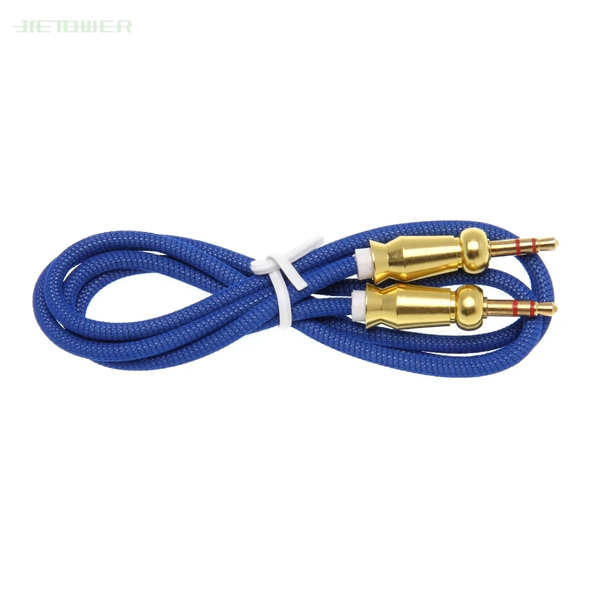 Audio Cable Jack 3 5 mm Male to Male Cloth Audio Aux Cable For iPhone Car Headphone Speaker Wire Line Aux Cord 50pcs lot
