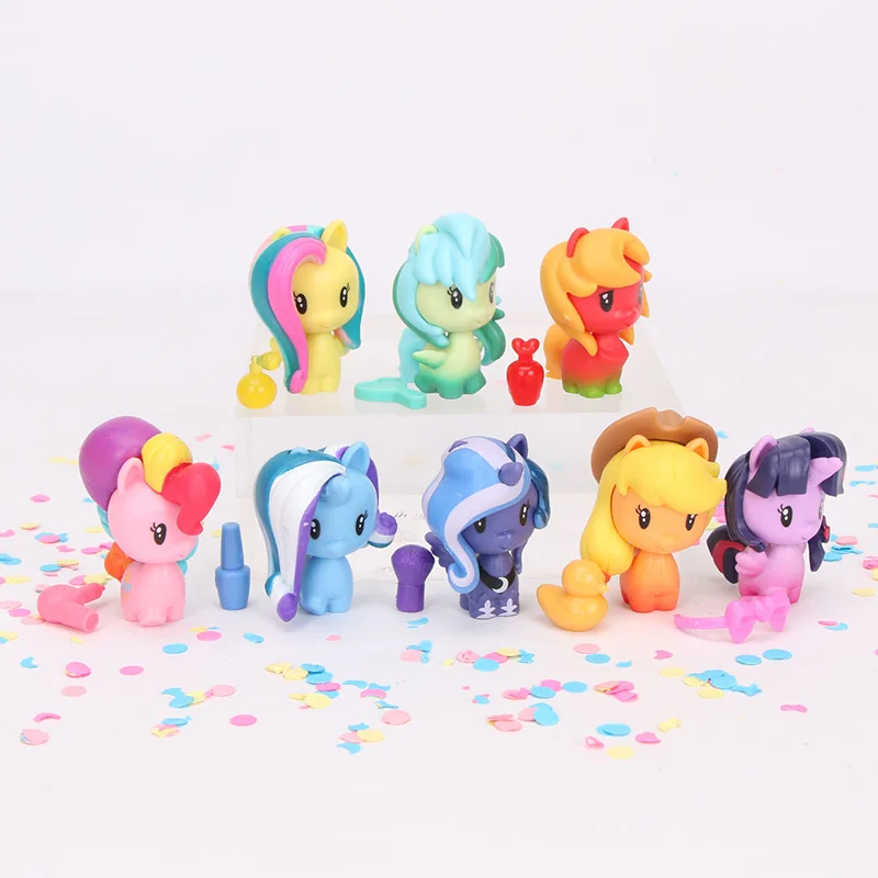 My Little Pony Cutie Mark Crew, 8 фигурок с аксессуарами, мини-пони, кукла конфетти, вечерние, с обратным отсчетом, эксклюзивные цвета радуги