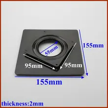 HQ DS01 155X95 мм двойные слои квадратной формы Черный оцинкованный лист Lazy Susan поворотный стол вращающийся подшипник поворотная пластина основание
