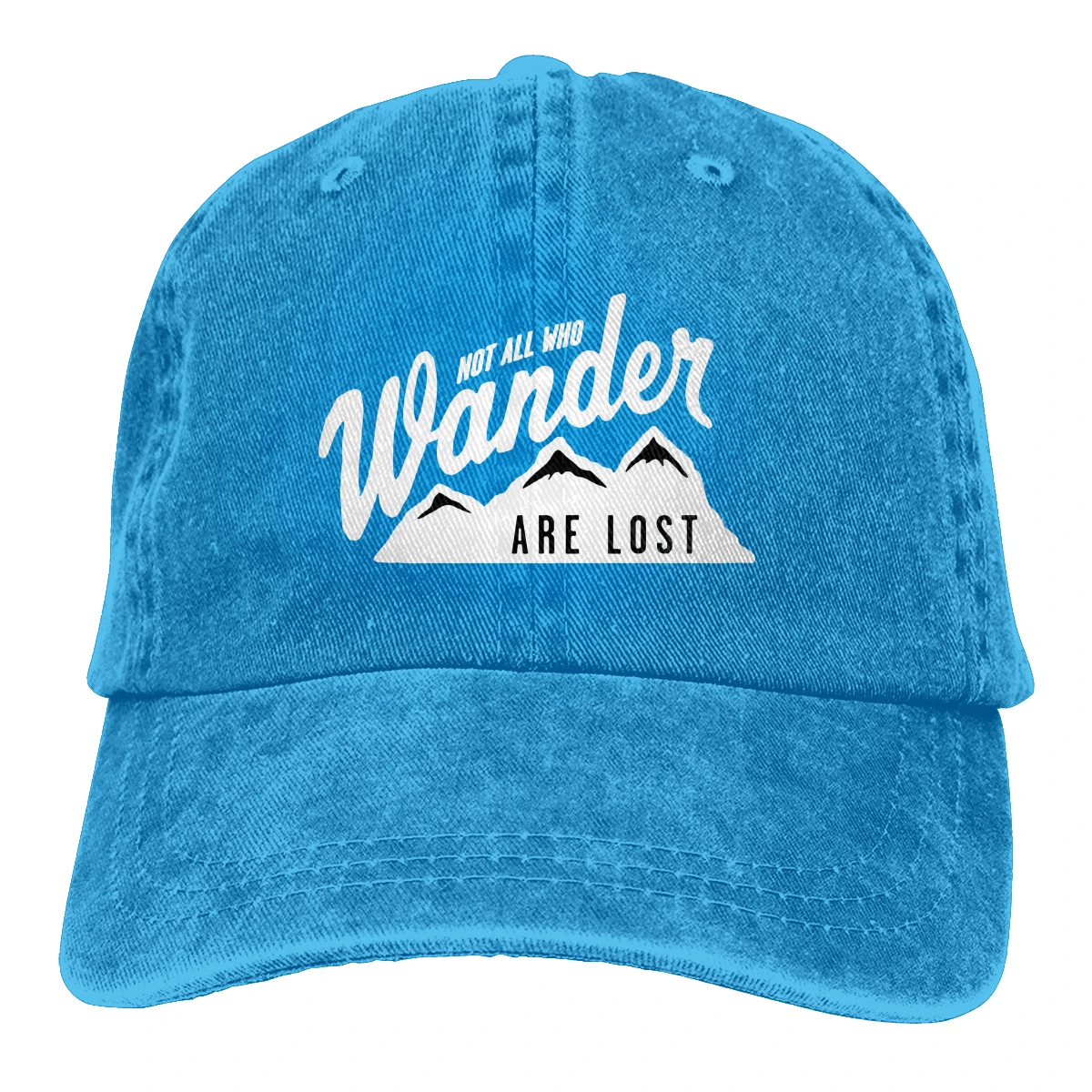 Не все, кто кочутся теряются Casquette черный унисекс Мужские Женские деним Strapback бейсболка Регулируемая Гольф папа шляпа