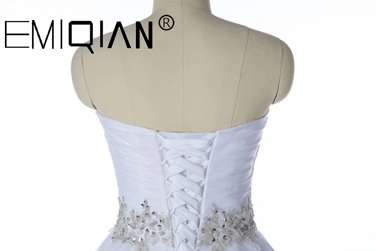 Белое платье Vestido De Noiva, новинка, дизайнерские свадебные платья трапециевидной формы, свадебное платье на шнуровке без бретелек