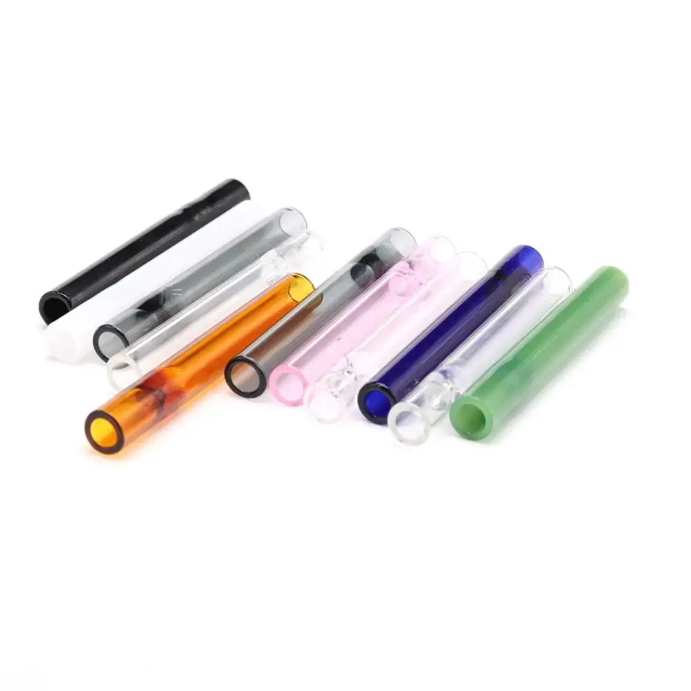 3 pcs Glass Cigarette Holder Tube For Tobacco Cigarettes Smoking Filter