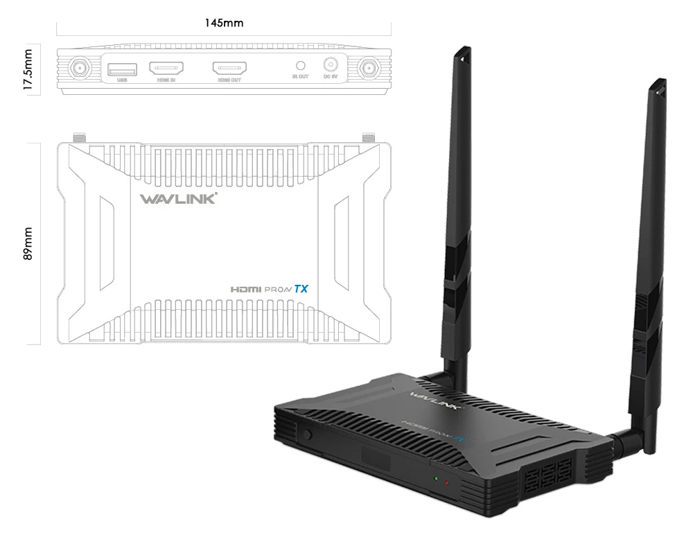 Wavlink 1000ft Беспроводная HD видео передача приемник Система 5 ГГц Full-HD 1920x1080 VGA HDMI удлинитель беспроводной VGA передатчик