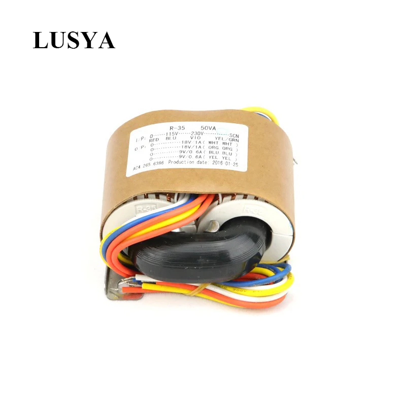 

Трансформатор Lusya 115-230 В типа R из чистой меди 30 Вт трансформатор 9-24 В выход для усилителя T1054