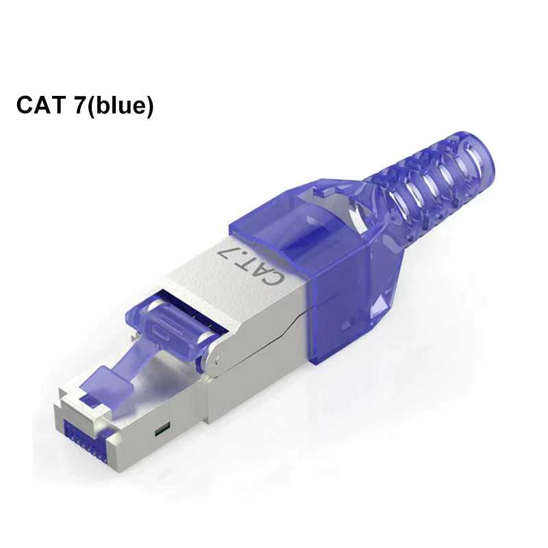 

2Pcs Tool-Free Shielded RJ45 Cat 7 / Cat6A Termination Plug Cat7 Plug / Cat7 Connector cat6A connectors Modular 23/24AWG
