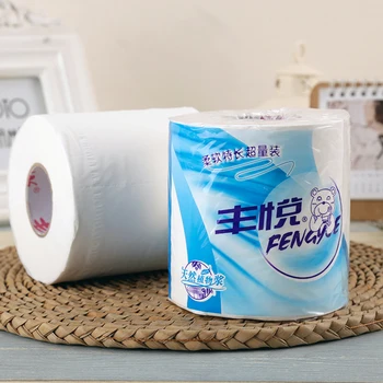 

Bathroom Toilet Roll Paper Native Wood Pulp Roll Paper Tissue Napkin Home Hotel Rolling Paper Towel