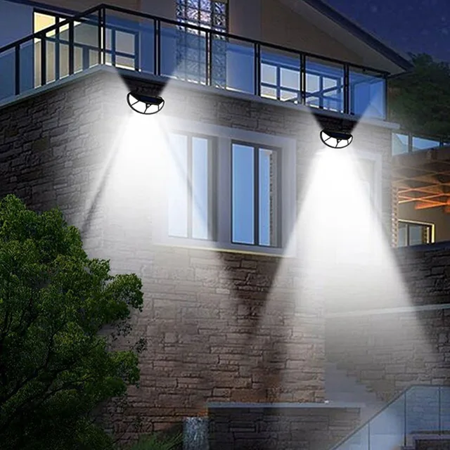 Félkör 4 Oldal 102Leds 3 Mód Fény Mozgásérzékelő Napenergia Fali Udvari Út Otthon Kerti Indukciós Utcai Lámpa - Image 6