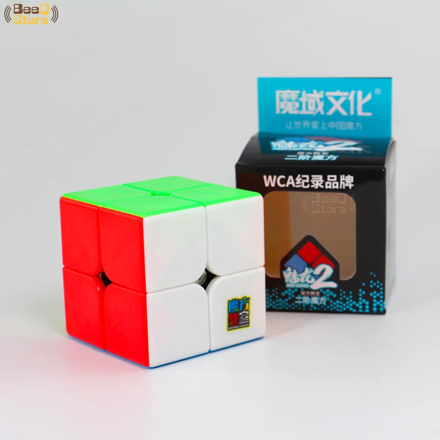 Meilong 2x2 Stickerless speed Cube 2x2x2 Moyu Mofang Jiaoshi Кубик Рубика для профессионалов часы-кольцо с крышкой игрушки для детей