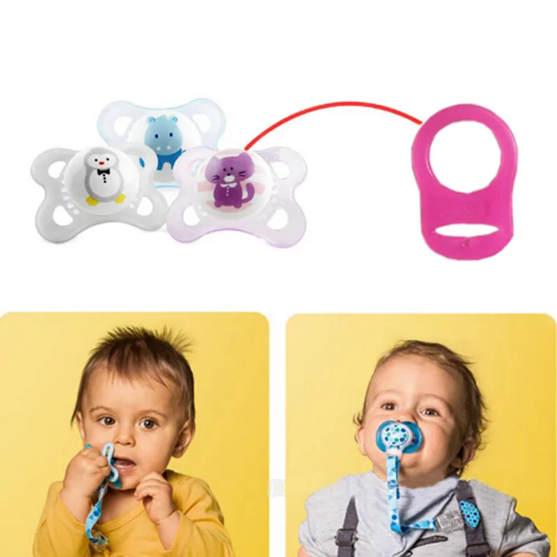 5Pcs/pack Adapter For MAM Rings Chupeta Pacifier Clips New Multi Colors Silicone Baby Dummy Pacifier Holder Clip