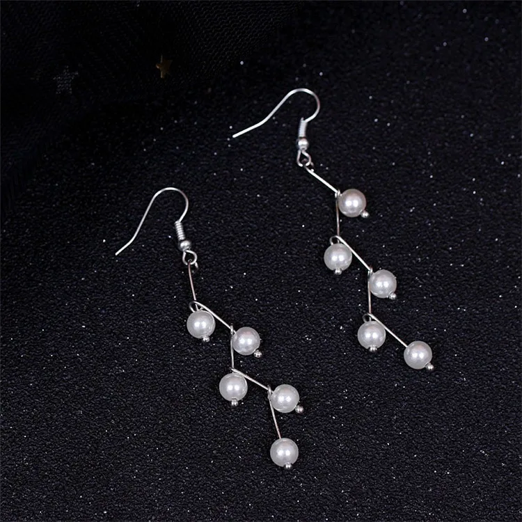 

Korean Style Bride Handmade Necklace And Earrings Suite Simple Versatile Pearl Choker Necklace Wedding Dress Ornament 8751