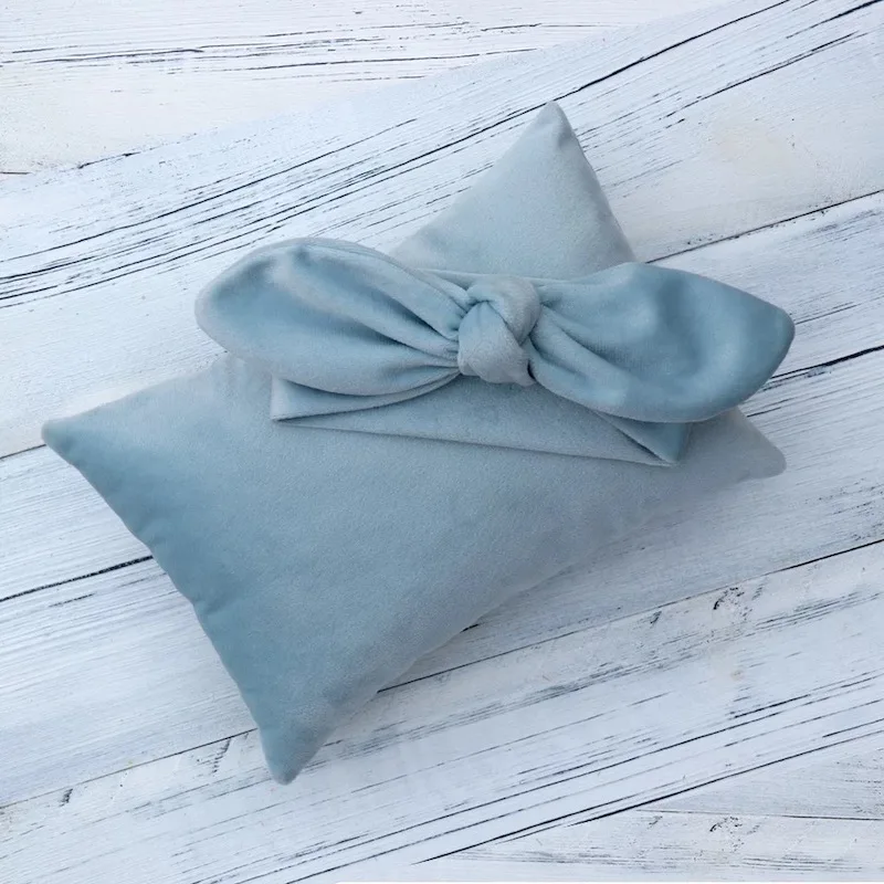 Newborn Baby Girl Photography Props Velvet Headband+Pillow Sets Infant fotografia Accessories Baby Photo Shoot Studio Props