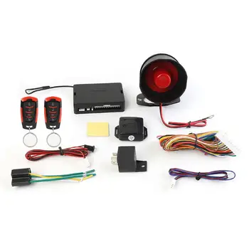 

1-Way Car Alarm Convenient Practical User-friendly Design Security System Keyless Entry Siren and 2 Remote Controls 103/T111