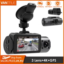 Vantrue – caméra de tableau de bord 3 objectifs N4 4K UHD, enregistreur vidéo pour voiture, DVR, caméra arrière avec GPS WDR, Vision nocturne, capteur G, détection de mouvement 