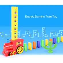 Электрический домино набор игрушек-поезд 60 шт. Красочные игры домино строительные блоки Развивающие мальчики девочки детские игрушки подарки
