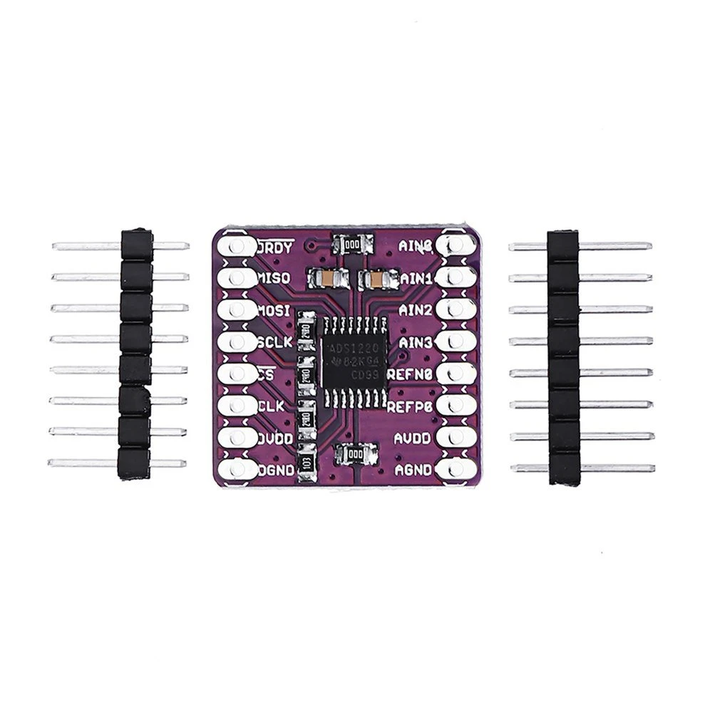 1220 ADS1220 ADC 24 Bit A/D Converter Module I2C Low Power 24 Bit Analog-to-Digital Converter Sensor Module SPI 3V-5V