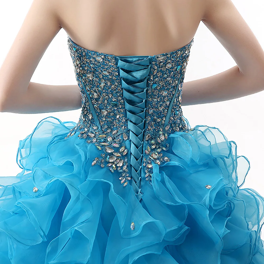 Роскошный синий сладкий 16 платье бальное многоуровневый наряд vestido de debutante Бальные платья бальное многоуровневый наряд vestido de debutante