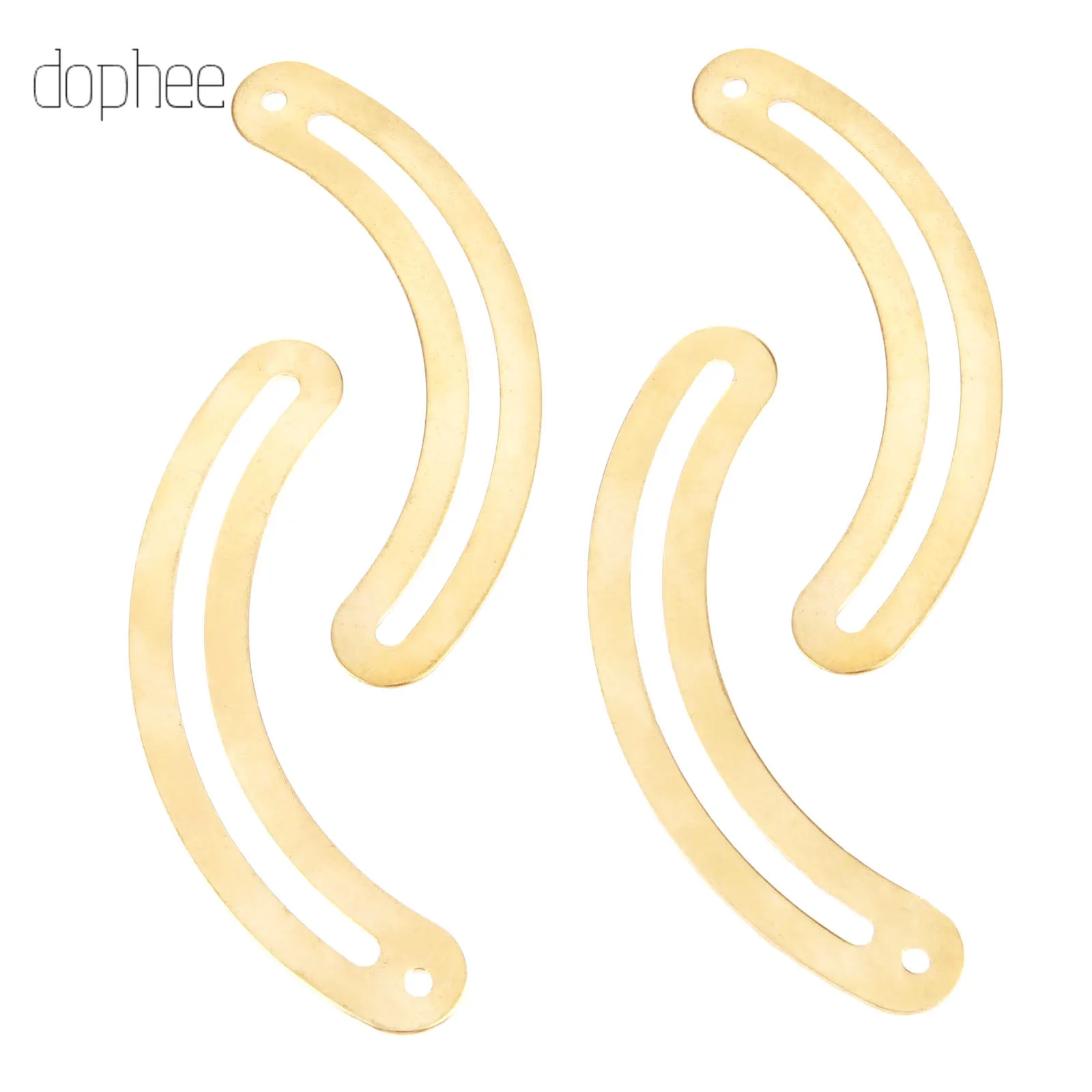 dophee 4pcs Recurved Hinges Gold  95*15mm Kitchen Cabinet Door Hinges Accessories Vintage Jewellery Box Furniture Hardware