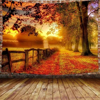 

Forest Maple Leaf Red Leaves Tapestry Wall Hanging for Room Decor Wall Blanket Curtain For Bedroom Living Room Dorm Home 95*73cm