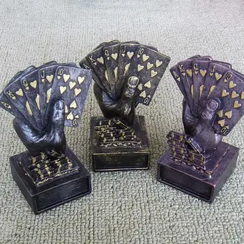 

Poker Cup Hand-shaped Trophy Resin Trophy Decorative Perfect Size Durable Resin High Quality Quick Delivery