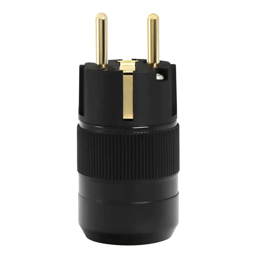 Banhado a Ouro Conector de Alimentação ac + Conector de Alimentação High Schuko ac + Iec 1 Par End 24k - Image 3