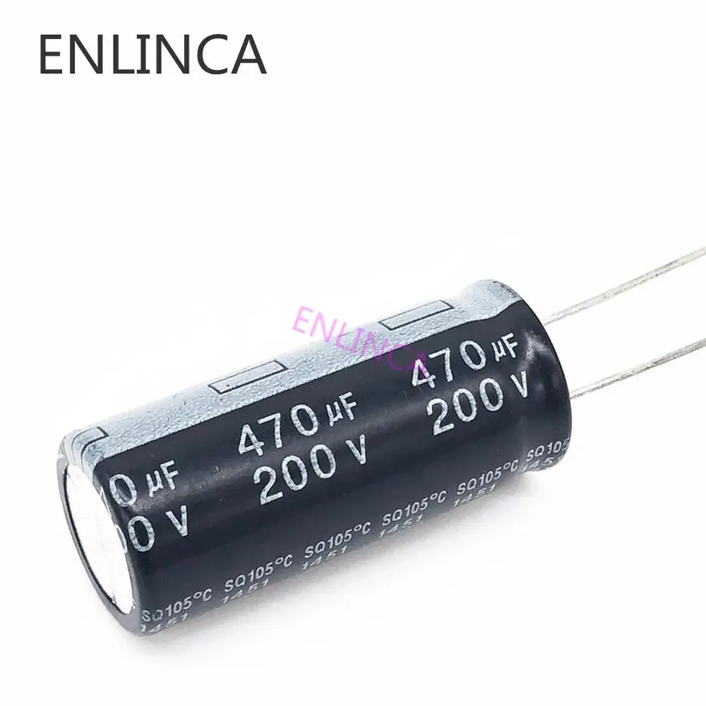 2pcs/lot 200v 470UF 200v 470UF aluminum electrolytic capacitor size 18*40 20% aluminum electrolytic capacitor