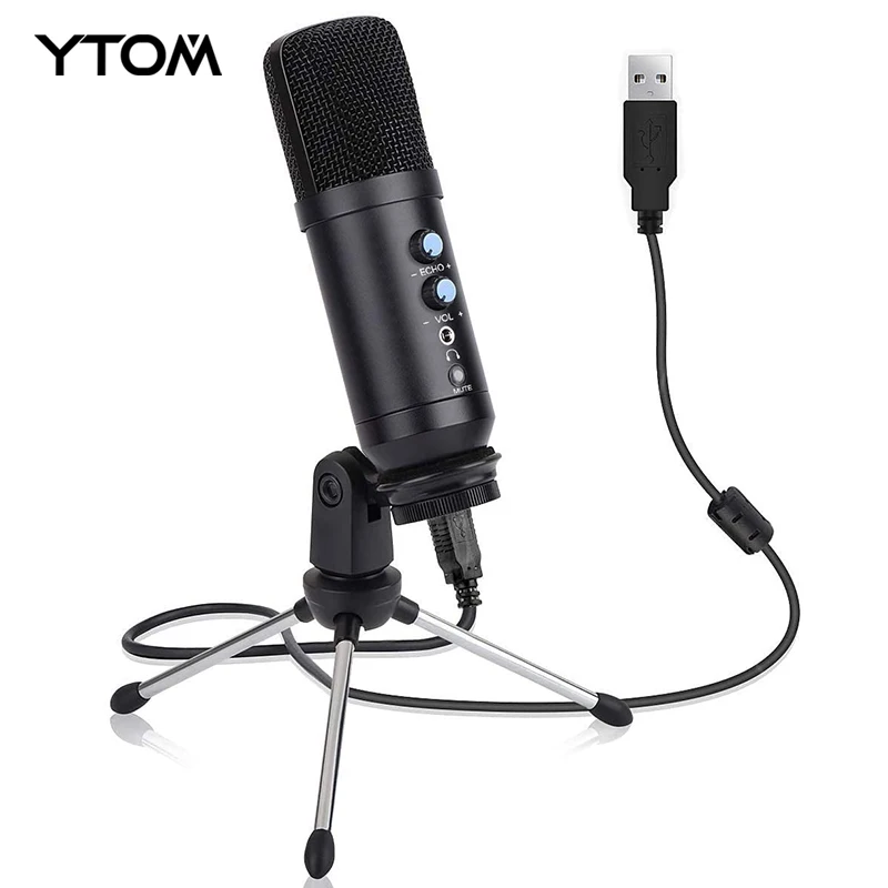 Ytom f1 metal usb microfone para computador condensador gravação computador estúdio microfone para windows gaming, podcast, conversando, youtube|Microfones| - AliExpress
