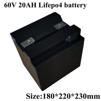 

Rechargeable 60V 20ah Lifepo4 Lithium Battery with BMS 20S for Scooter Bike Tricycle Solar Backup Power Supply + 3A Charger