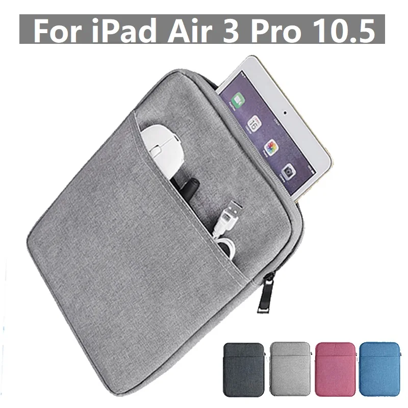 

Waterproof Zipper Case For iPad Air 3 Pro 10.5 Sleeve Case Nylon Shockproof A2152 A2153 A2154 For iPad Air 3 Pro 10.5 Sleeve Bag