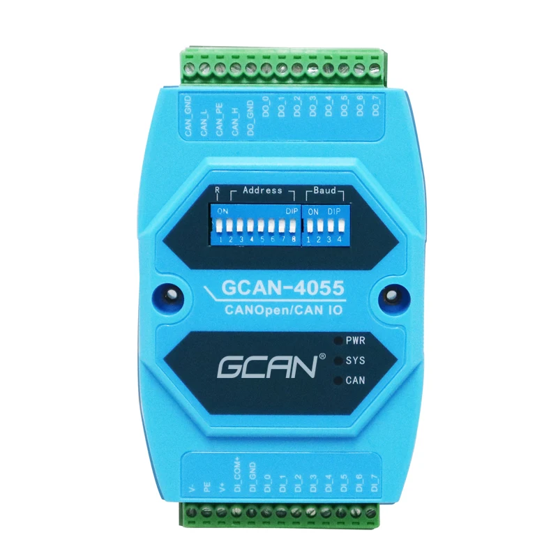 CANopen Bus IO модуль цифровой вход и выход GCAN ICAN-4055 пульт дистанционного управления